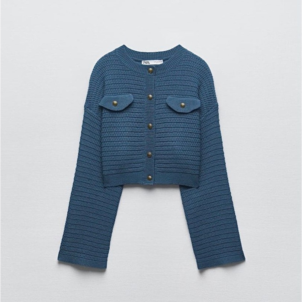 NWT Zara Knit Cropped Cardigan